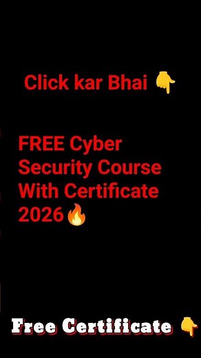 FREE Cyber Security Course With Certificate 2026 🔥 | #viral #bestcourses#protest #shorts