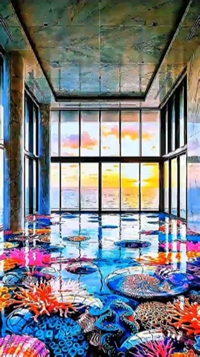 Beach Inside My Room 😱 Luxury Epoxy Floor Transformation #short #foryou #viral