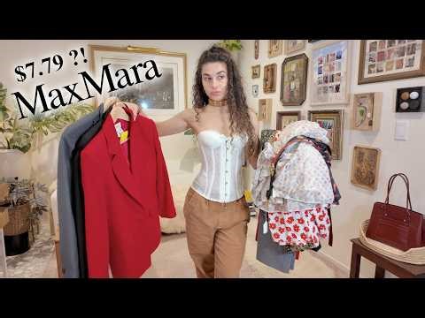 TRY ON THRIFT HAUL | styling vintage and designer finds| ANETTA