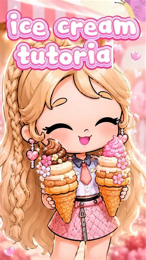 ICE CREAM TUTORIAL BY ZUZU 🍨🍦 AVATAR WORLD #pazu #avatarworldgame #avatarworld #pazugames #shorts