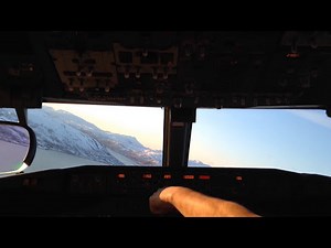 Jumpseat with SAS Boeing 737-600 landing in Tromsø