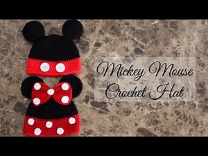 How to make an easy Mickey Mouse hat with crochet, hook, and crochet