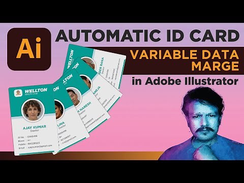 Automatic ID CARD in Illustrator using Variable Data! Image and Text all replace
