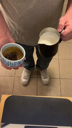 Milk too thick or too hot, I was actually excited until I saw a blob😔 #latte #fail #coffeetiktok