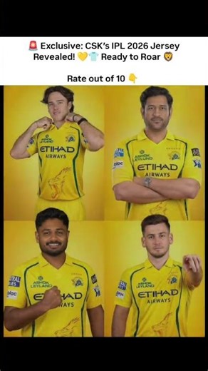 CSK’s IPL 2026 Jersey Revealed! 💛👕 #shorts