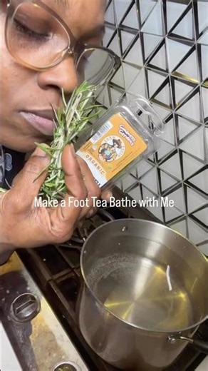 Foot tea bath ASMR 🍵 Boiling herbs and slowing down.