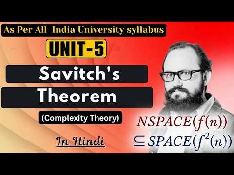 Savitch's Theorem (Complexity Theory), Statement and Proof | TOC | AUTOMATA THEORY | TAFL