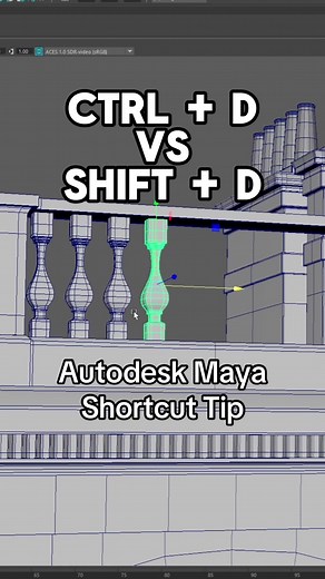Autodesk Maya Shortcut Tip: CTRL D vs SHIFT D