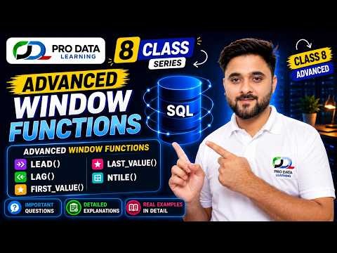 SQL Window Functions Part 2 | LEAD, LAG, FIRST_VALUE, LAST_VALUE, NTILE | Complete SQL Bootcamp