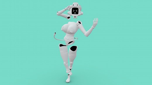 Robot Cat-Girl - 3D model by Dalopera3D
