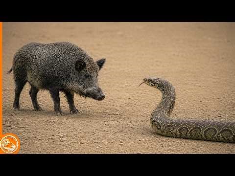 Snake Picks the Wrong Wild Boar and Immediately Regrets It!