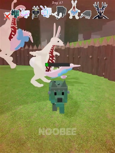Evil Bunny Entity Vs Mobs 🐰👿 #99nightintheforest #roblox