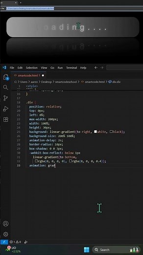 Smooth Loading Animation Using HTML & CSS | Text Loader Effect | Beginner Tutorial #coding