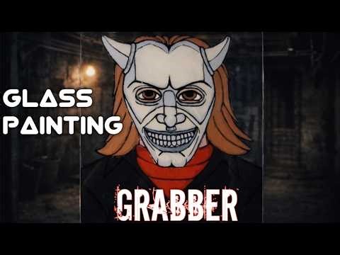 The Grabber on Glass... The Black Phone Horror Art That Stares Back 👁