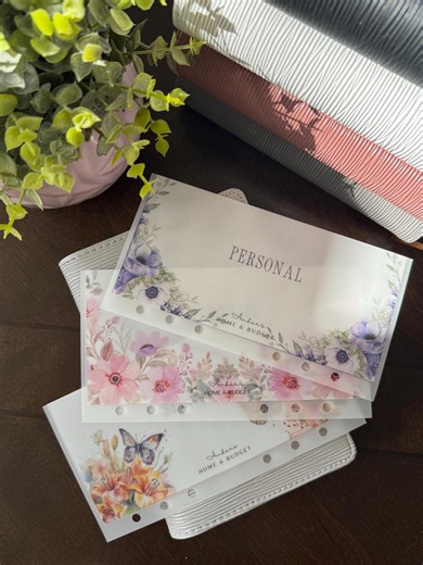 Matte Vellum Cash Envelopes- Spring Floral Collection - Etsy
