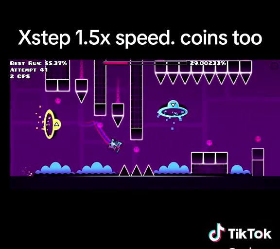 Geometry Dash Xstep 1.5x Speed & Coins