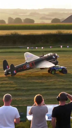 Royal Air Force Avro Lancaster RC Model Towed to V1 Speed and Takeoff! #RCPlane