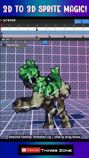 How to Make 3D Sprites from 2D Art! #pixelart #gamedev