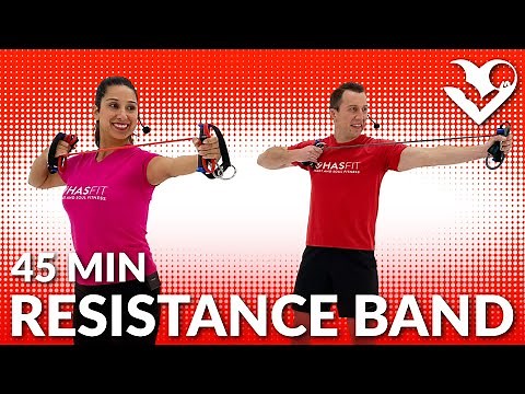 45 Minute Full Body Resistance Band Workout - Exercise Band Workouts for Women & Men