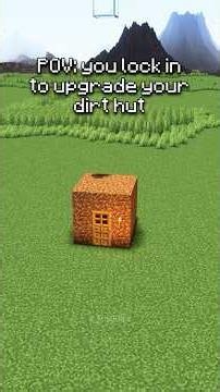 The ULTIMATE Dirt Hut Upgrade Timelapse! #minecraft #minecraftbuilding #shorts