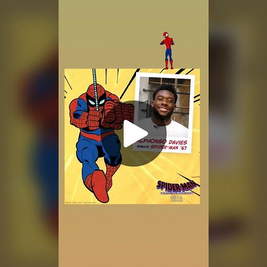 Fußball-Ausnahmetalent #AlphonsoDavies synchronisert Spider-Man '67 in 𝗦𝗽𝗶𝗱𝗲𝗿-𝗠𝗮𝗻: 𝗔𝗰𝗿𝗼𝘀𝘀 𝘁𝗵𝗲 𝗦𝗽𝗶𝗱𝗲𝗿-𝗩𝗲𝗿𝘀𝗲 - Ab 1.6. NUR im #kino #spiderversefilm #spiderversebts #spiderman