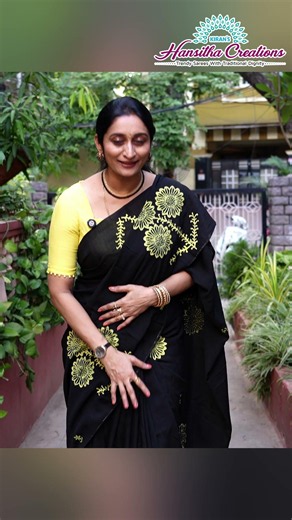 Stunning Black Jute Crepe saree | Kiranmai Sarees #shorts #designersarees #kiranmaisarees