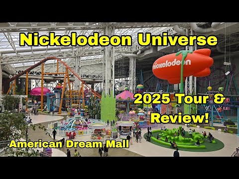 Nickelodeon Universe Theme Park at American Dream Mall Full Park Tour & Review 2025!