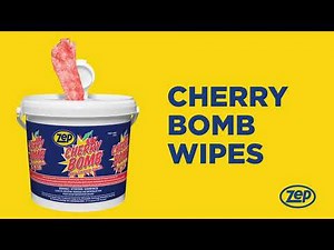 Zep Cherry Bomb Wipes | Heavy-Duty Industrial Hand Cleaner Towels (15s)