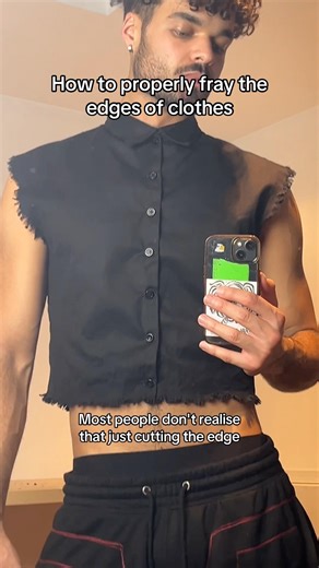 How to PROPERLY add frayed edges onto clothes ✂️