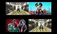 Mix of 4 videos from youtube : Psy gangnam style mashup