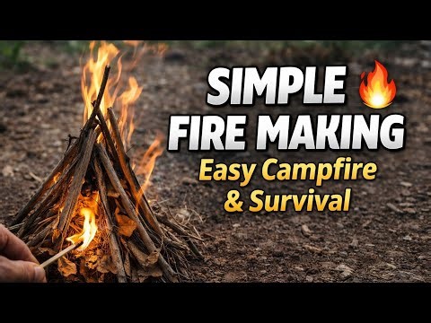 Simple Fire Making 🔥 | Easy Campfire & Survival Fire Starting Method