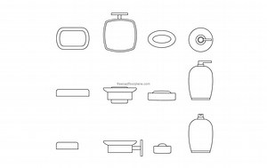 Soap Dishes - Free CAD Drawings