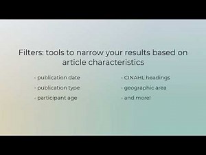 CINAHL: Boolean operators