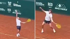 Watch Diego Forlan smash rival at tennis after ex-Man Utd star's career change