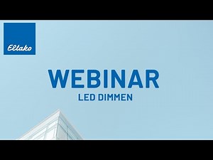 Webinar I LED dimmen I German