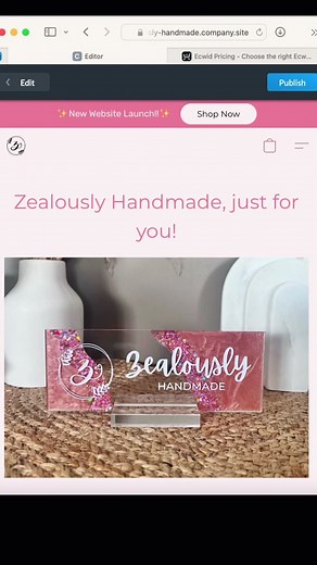 Im so happy to finally have my website!! Ecwid’s customer service has been amazing and super helpful! 💖 #ecwid #ecwidbylightspeed #websitesforbusiness #websitebuilder #ecommerce #smallbusinessnecessities #smallbusinesswebsite