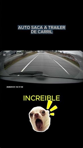 Trailer fuera de control en la carretera #dashcam #peligroso