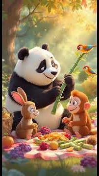 “Panda Picnic | Fun Animal Rhyme for Kids | Panda, Bunny & Monkey Sharing Song”