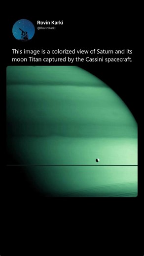 Colorized image of Saturn from Cassini images
