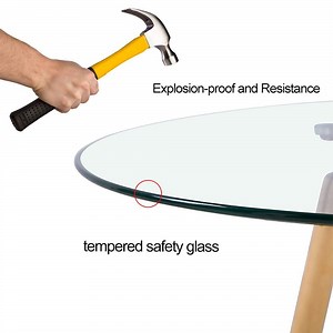 [Hot Item] 4 Seater Coffee Table Modern Round Center Table Modern Living Room Furniture Round Glass Dining Table for Home Dining Set