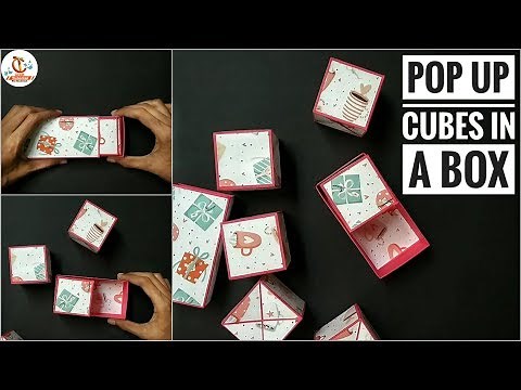 Pop up cubes in a box tutorial | How to make | Easy method | Surprise box | DIY