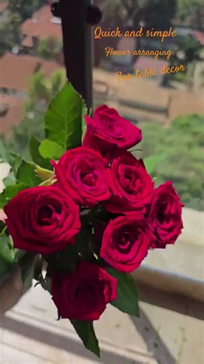 Quick and simple flower arranging for table decor | #ytshorts #flowers #plants #shortsfeed