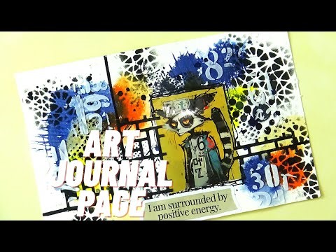 Art Journal Page using Distress Spray Stain