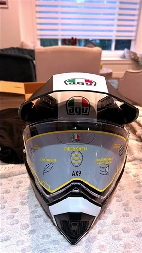 Replacing clear visor for the iridium silver visor AGVAX9 Helmet #agvhelmets #motorcycle #adventure