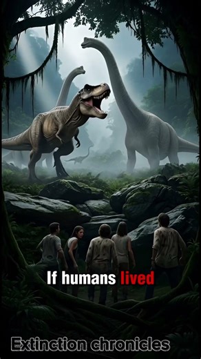 Human vs dinosaur #dinosaur #dinosaursextinction #extinction #facts #extinctionevent