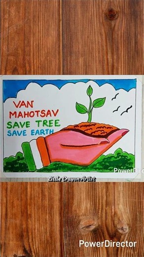Van Mahotsav drawing easy| Van Mahotsav Poster drawing| Save trees Save Earth drawing| Save Nature