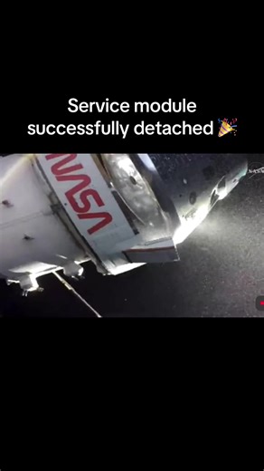 Service module of the integrity / Artemis II mission has been detached successfully #integrity #artemis #nasa #moon