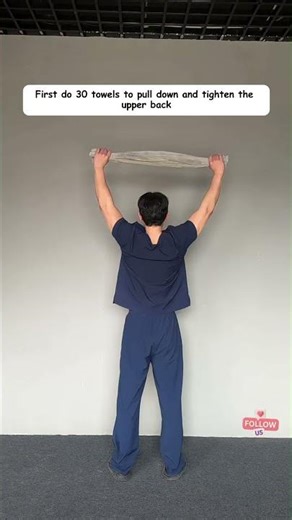 Towel Back Routine 🔥 Slim Your Back & Sculpt Shoulder Lines in 3 Days