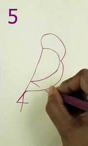 Draw a bird using the numbers 1 to 7 #simplestrokes #draw #simpledrawing #digitalpainting