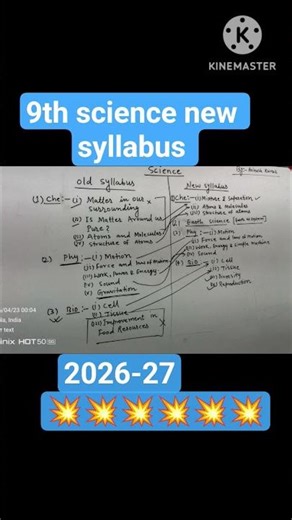 9th science new syllabus 2026-2027. #cbse #new #syllabus #2026